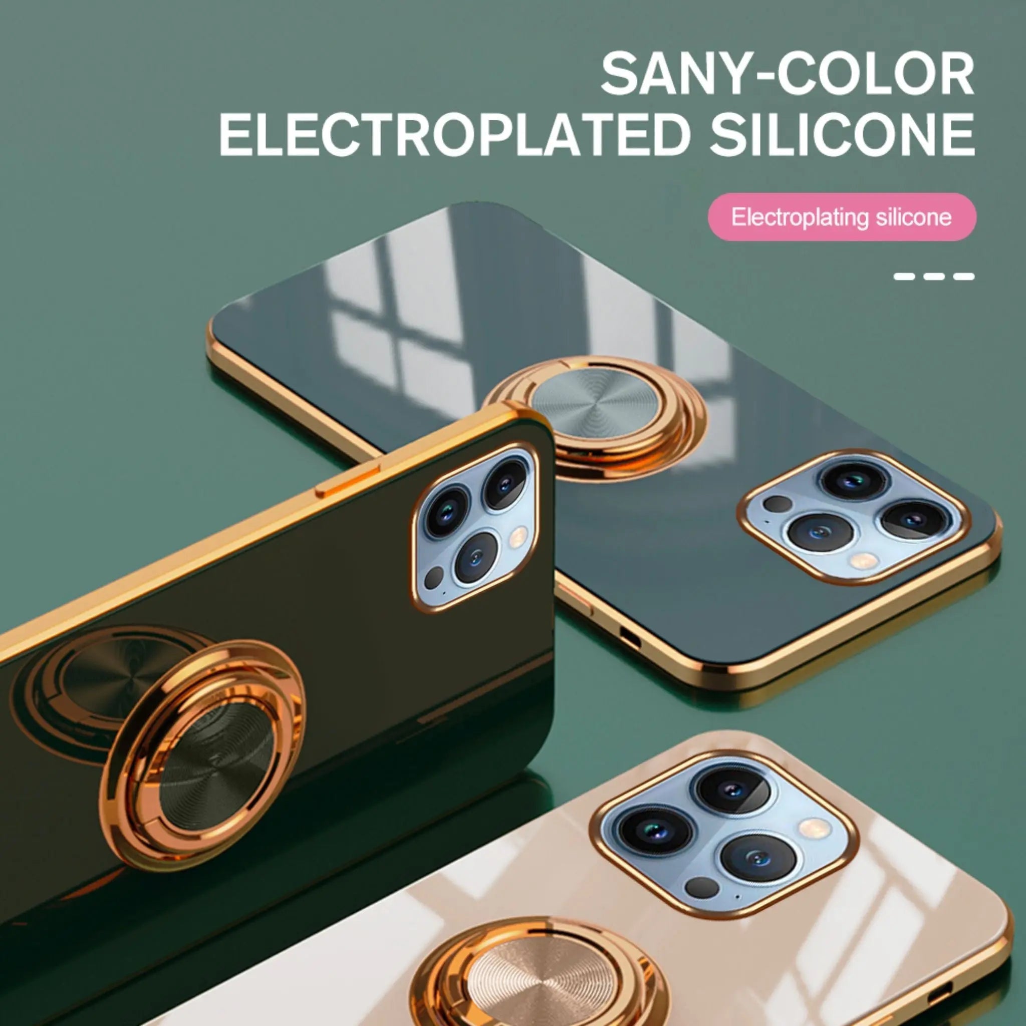 Funda con soporte de anillo magnético Ringora Anacotte para iPhone 14