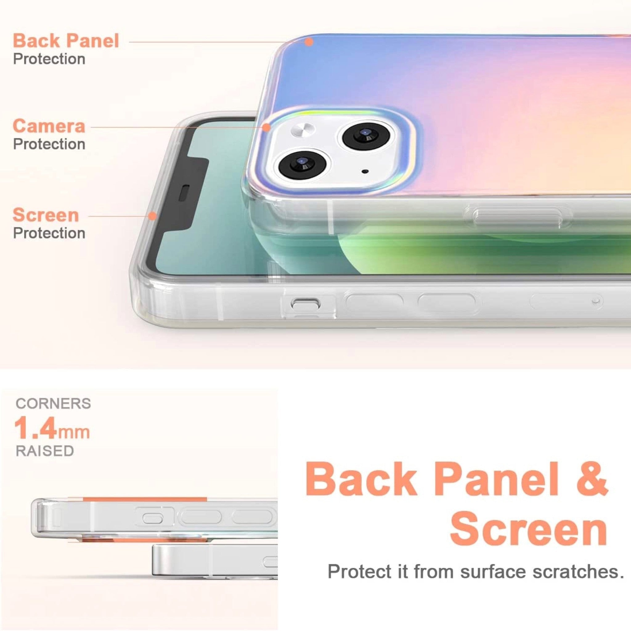 Funda Anacotte Frosted Laser Glitter Bling para iPhone 14