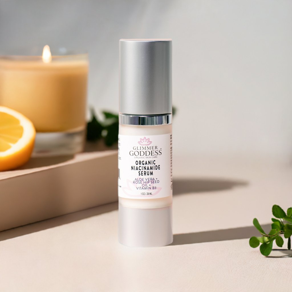 Dúo de sueros faciales con niacinamida y resveratrol: paquete de cuidado facial antiedad, reductor de poros e iluminador.