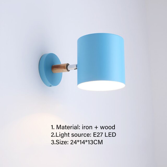 Lámpara de pared LED nórdica moderna E27, apliques ajustables, luz de interior, mesita de noche, hogar, cocina, dormitorio, sala de estar, decoración, iluminación