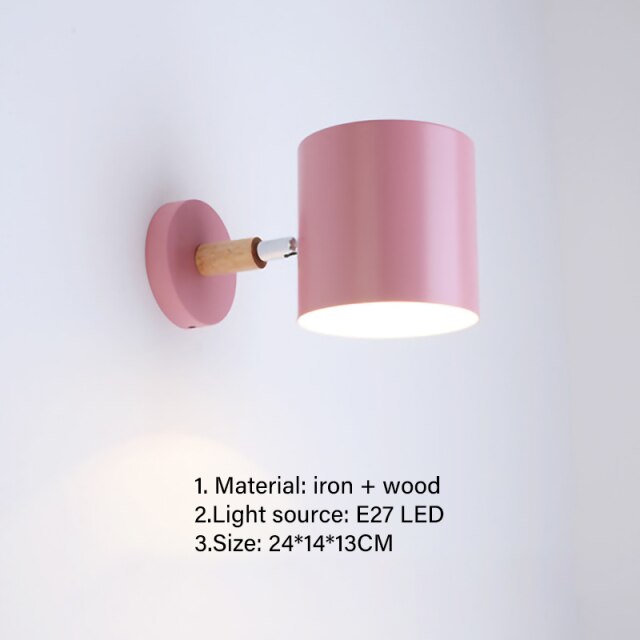 Lámpara de pared LED nórdica moderna E27, apliques ajustables, luz de interior, mesita de noche, hogar, cocina, dormitorio, sala de estar, decoración, iluminación