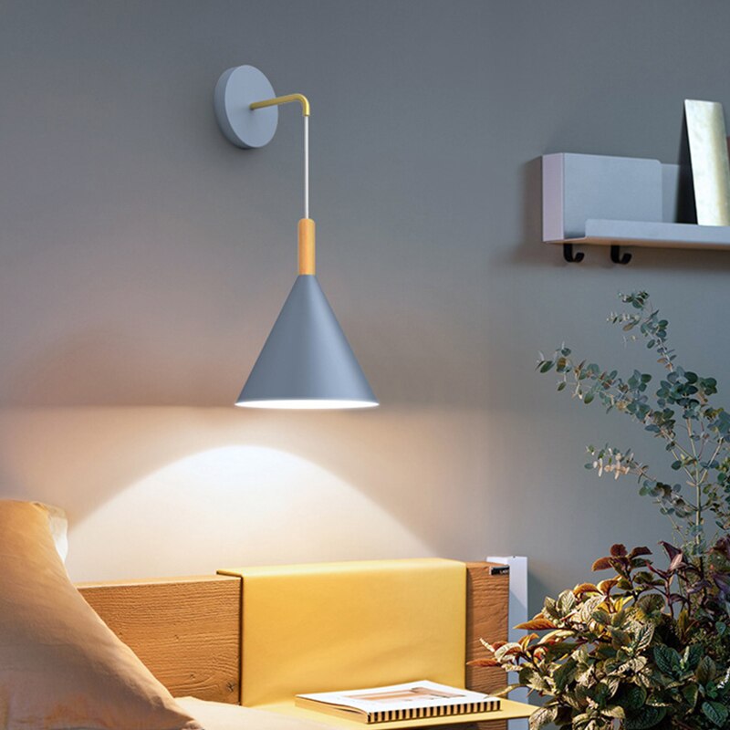 Lámpara de pared LED E27 moderna de estilo nórdico, apliques de simplicidad creativa, iluminación para interiores, hogar, cocina, mesita de noche, dormitorio, sala de estar, decoración