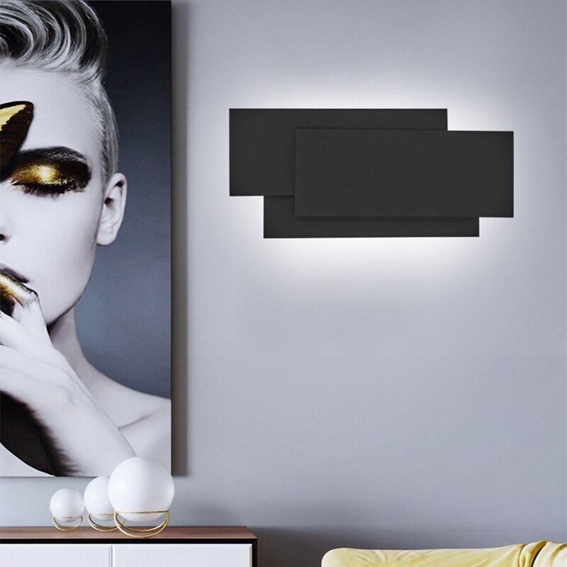 Lámpara de pared LED de creatividad moderna, apliques de aluminio acrílico Simplicity, iluminación interior para dormitorio, mesita de noche, sala de estar, cocina, pasillo