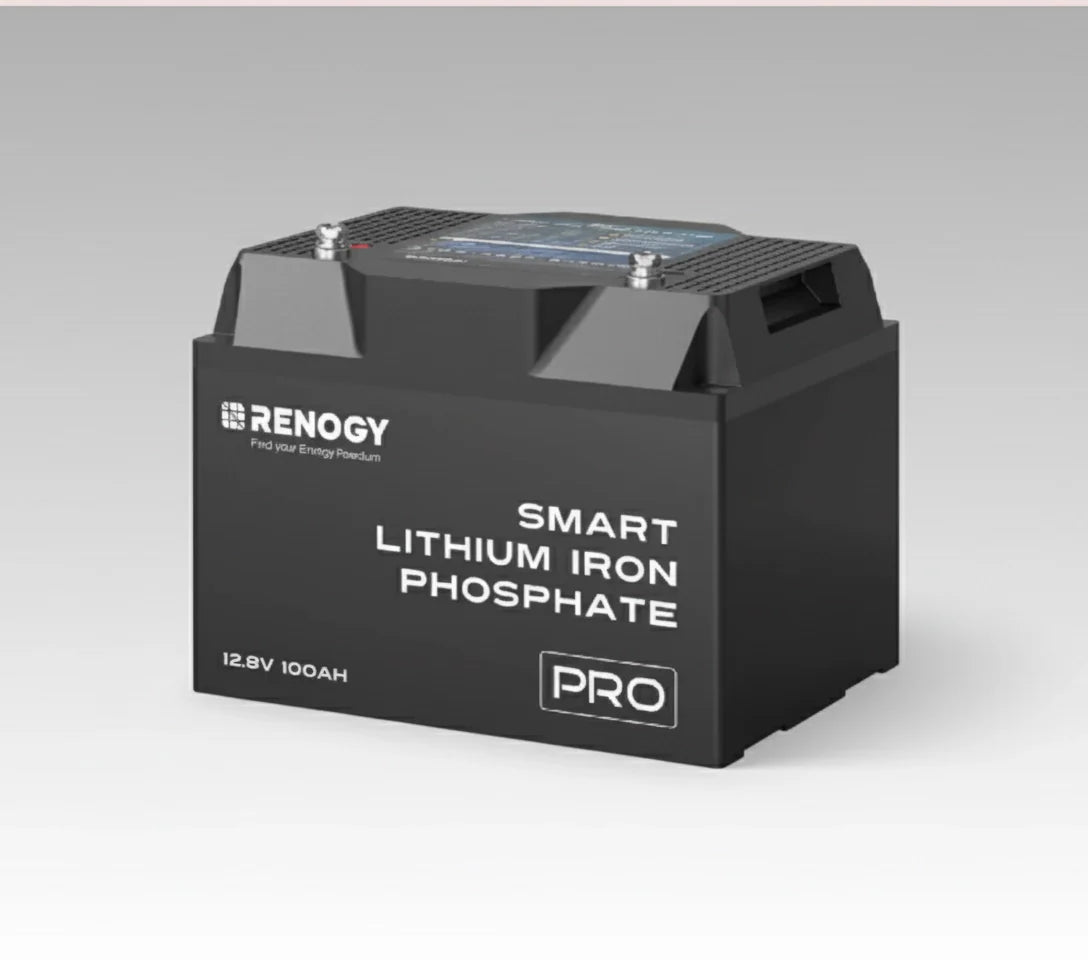 Pro- 12V 100Ah Smart Lithium Iron Phosphate Battery w/ Bluetooth & Self-Heating