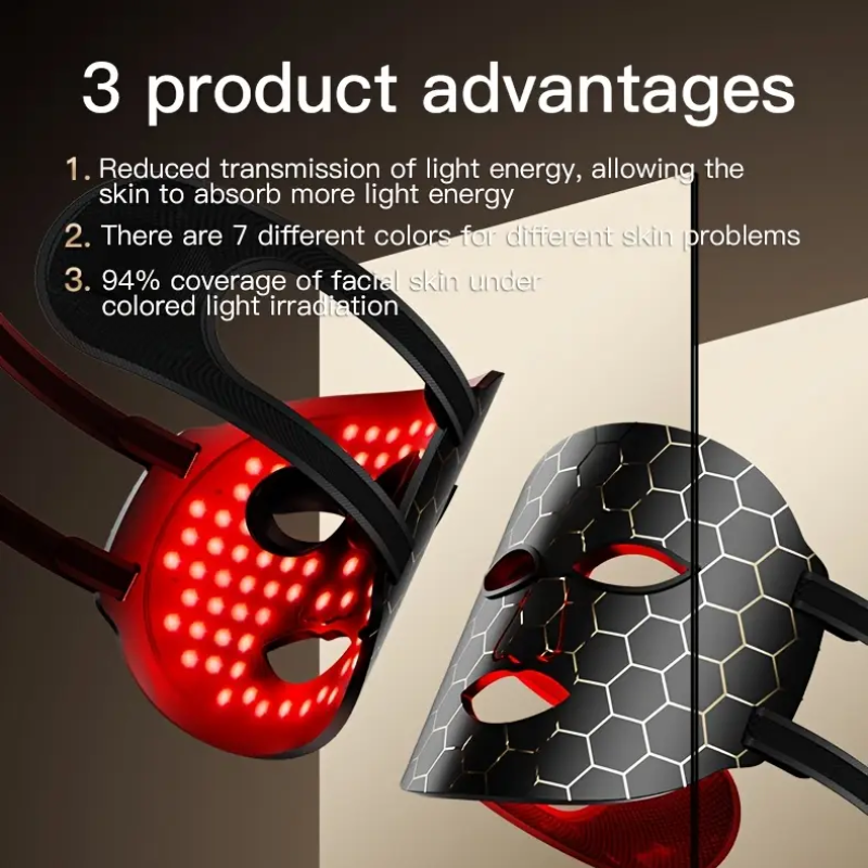Dispositivo de belleza facial portátil NNETM para el cuidado de la piel (luz de 7 colores)