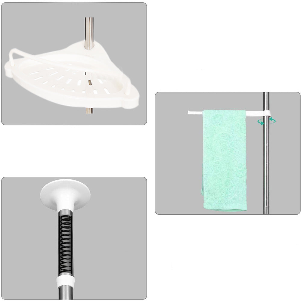 Telescopic bathroom shelf