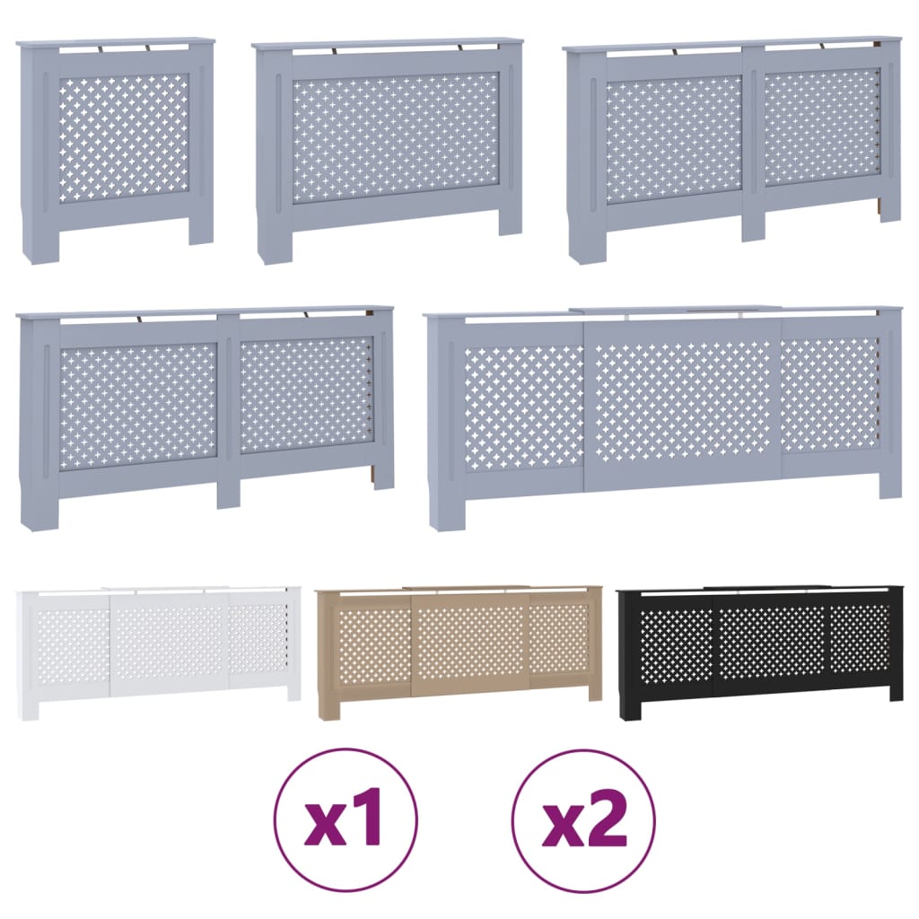 vidaXL Radiator Cover Radiator Guard for Home Office Heater Cabinet Cover MDF