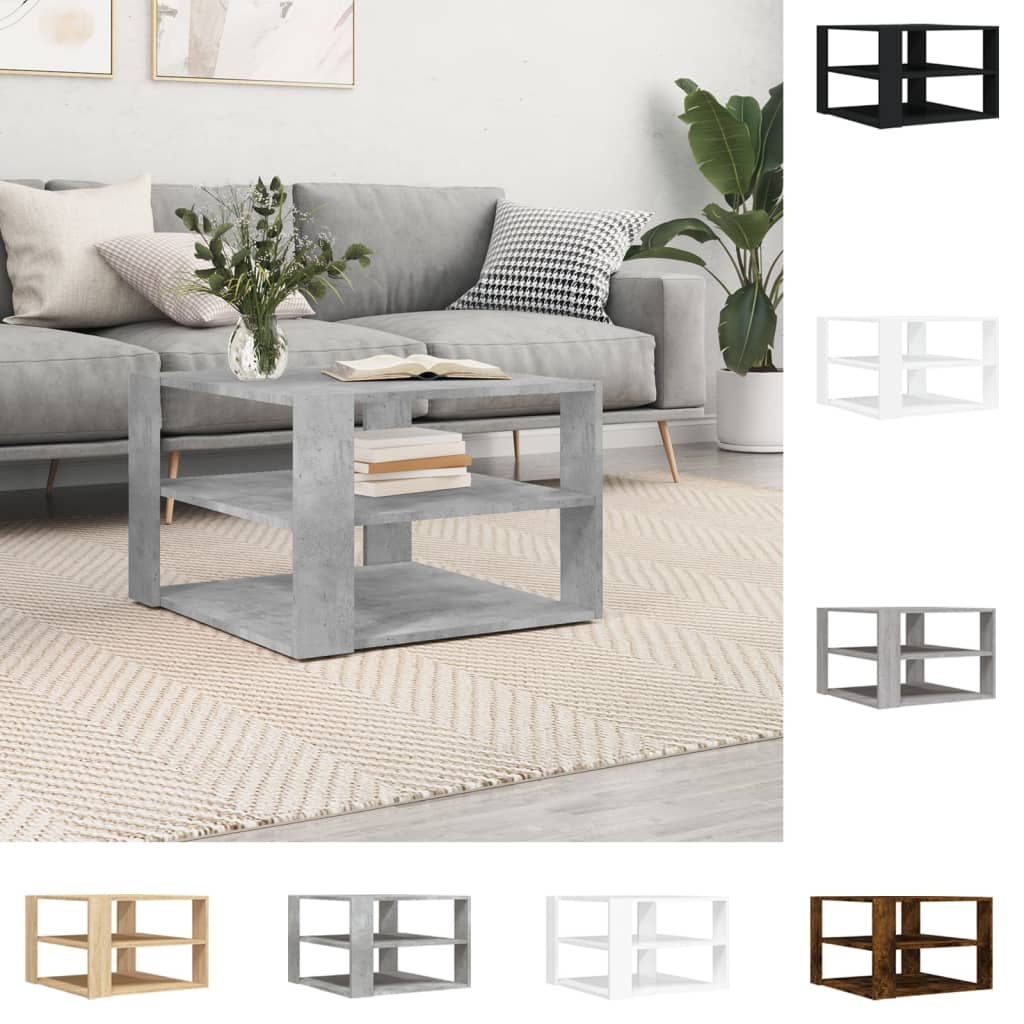 vidaXL Mesa de centro auxiliar con almacenamiento para el hogar, sala de estar, muebles de madera de ingeniería